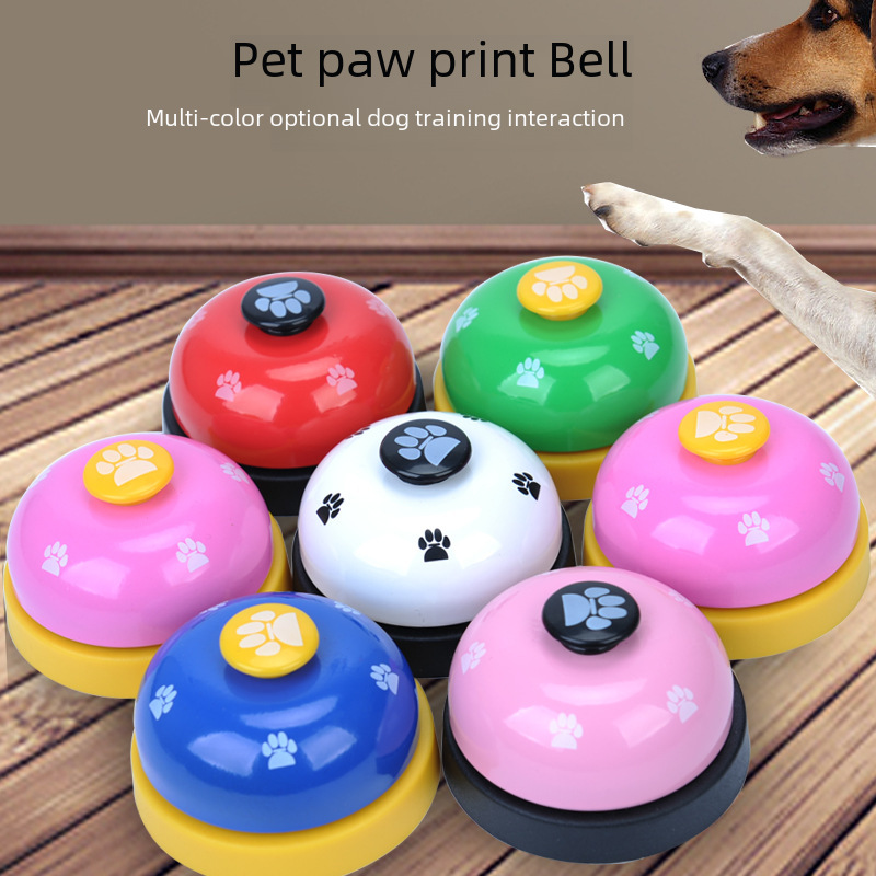 Pet Bell Dog Footprint Bell Ring Cat Trainer Voice Cat Toy Dog Trainer Dog Trainer