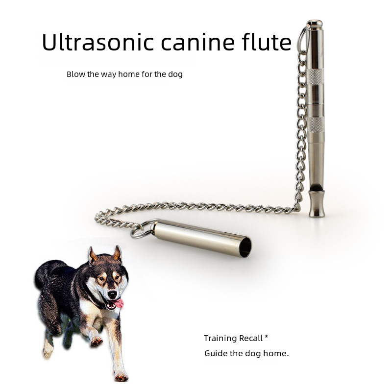 Pet Dog Flute Training Dog Whistle Ultrasound Band Chain Round Whistle Adjustable Dog Flute Flute Bracelet Screw