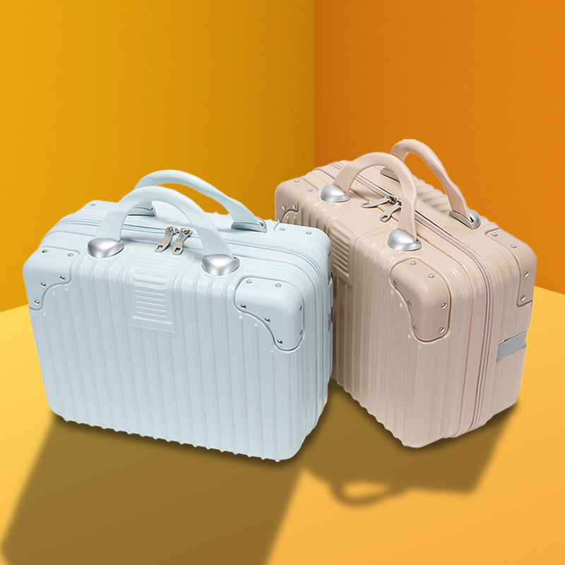Portable Luggage 14-inch 16-inch makeup box hand gift small mini travel password box storage bag
