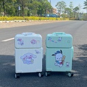 Front open aluminum frame trolley case candy color travel boarding luggage luggage boarding password box luggage