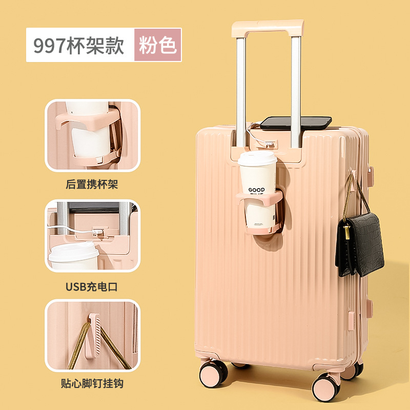 Luggage Case Luggage Case Suitcase Universal Wheel Zipper 20 Female Male Student Strong and Durable Password Leather Case 24 Inch