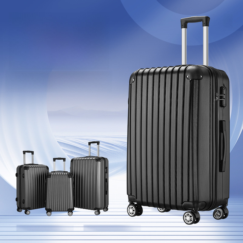 外贸三件套行李箱万向轮定制ABS登机拉链旅行箱大密码20寸拉杆箱