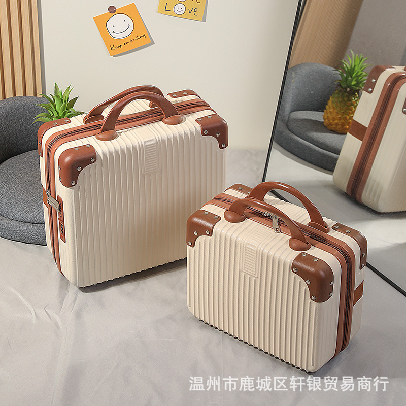 Hand luggage 14 inch 16 inch makeup box with hand gift small mini travel password box storage bag