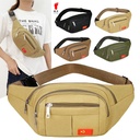 Large Capacity Canvas Waist Bag Thickened Casual Men's Crossbody Chest Bag Men's and Women's Business Collection Wallet Site Mobile Phone Bag