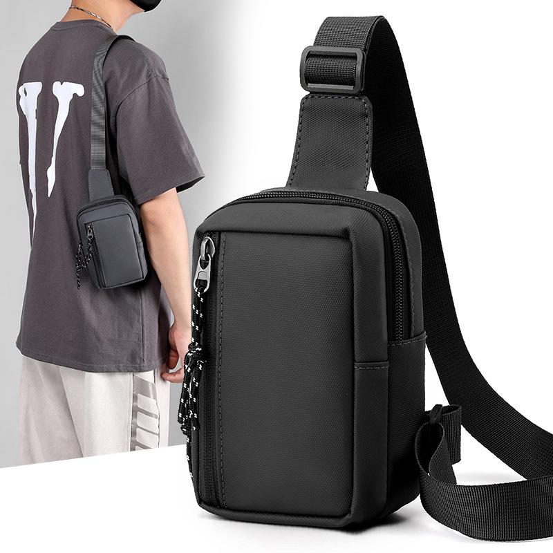 Men's Chest Bag Fashionable Multifunctional Water-repellent Shoulder Bag Street Trendy Crossbody Bag Simple Mini Small Bag Men's Bag