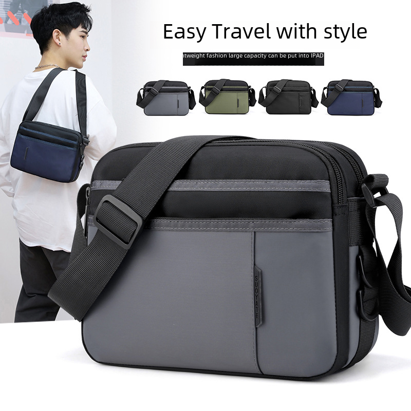 Men's Lightweight Shoulder Bag Business Casual Simple Travel Backpack Trendy Cross Men's Crossbody Bag