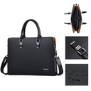 Briefcase Men's Casual Large Capacity Business Handbag Advanced Sense Men's Bag iPad Computer Briefcase