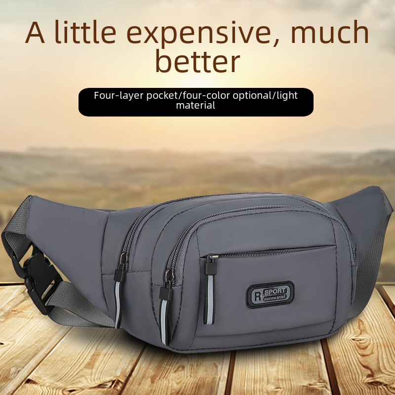 Sports outdoor multi-functional waterproof waist bag men and women large capacity cash register business construction site work mobile phone bag