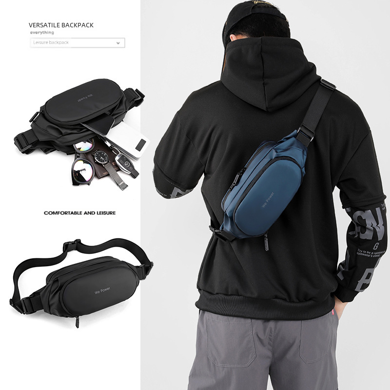 men's waist bag Korean simple chest bag outdoor sports messenger bag anti-splinter bag