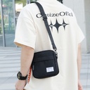 Wolf hunting mobile phone bag men's summer mini fashion messenger bag men's shoulder bag trendy street simple small bag trendy