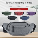 Factory fashion simple men's and women's waist bag Oxford cloth waterproof large capacity chest bag leisure sports waist bag