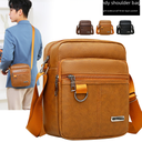 Men's bag casual business shoulder messenger bag vertical fashion Japanese and Korean men's bag small backpack manufacturers