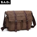 canvas men's messenger bag computer shoulder bag multi-pocket schoolbag messenger bag a generation of hair