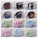 Children's coin bag Creative Square headphones zipper bag data cable storage box cartoon Korean tinplate coin purse