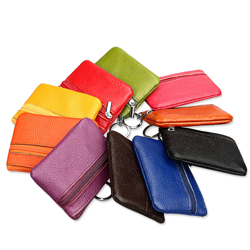 Korean version of leather coin purse fashion bus card bag coin bag mini key bag manufacturers