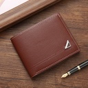 Men's Wallet Short Wallet Men's Youth Business Casual Horizontal Wallet Fashion Large Capacity Soft Leather Wallet