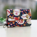 Kaka tribe Korean canvas men's and women's wallets small Taobao multi-purpose key bag a generation of hair