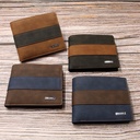 Men's Short Frosted Wallet Multi-card Large Capacity Korean Fashion Retro Men's Wallet for Young People