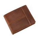Guangzhou Factory Men's Wallet Leather Short Horizontal 30% Folding Wallet Style Retro Wallet Head Layer Cowhide Bag