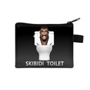 跨境新款 skibidi toilet plush恶搞马桶人零钱包涤纶卡通钱包