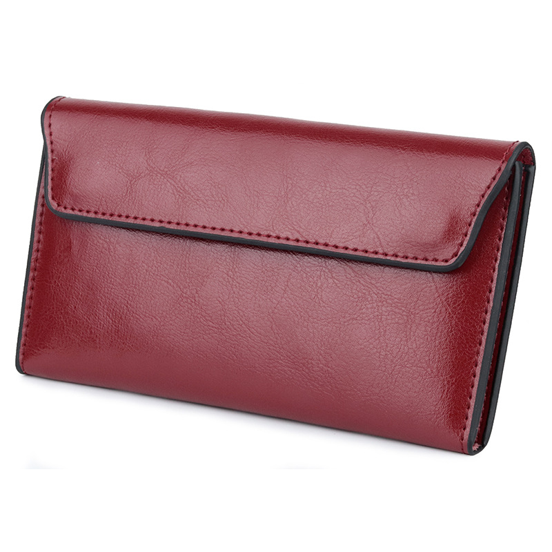 Factory leather large capacity ultra-thin women's wallet fashion simple multi-functional ladies clutch bag