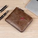 CarrKen men's wallet retro horizontal leather multi-functional coin purse card certificate bag