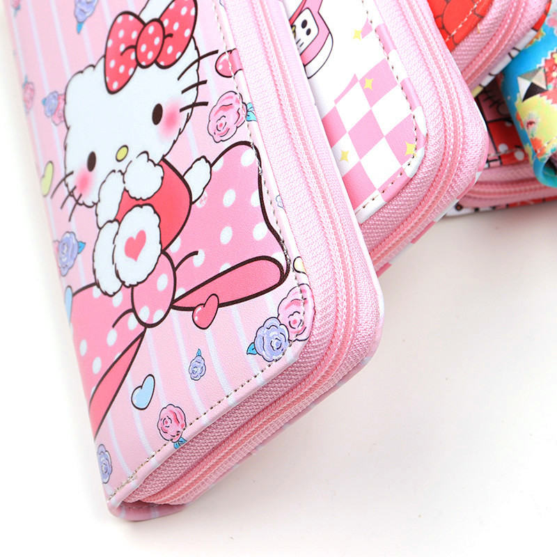 Spot supply Japanese and Korean supply cartoon Lady storage wallet multi-layer zipper coin purse