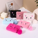 Embroidered wallet kitten short zipper wallet clutch plush wallet e-commerce factory bag
