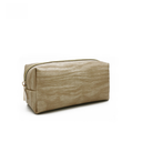 in Stock Portable Wood Grain Cosmetic Bag PU Waterproof Wash Bag Large Capacity Portable Travel Storage Bag