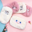 Simple Cute ins Plush Makeup Bag Clouds Smiley Bear Wash Hand Bag Makeup Storage Bag