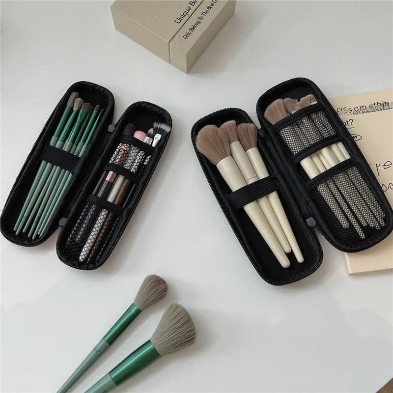 Cosmetic Brush Bag Storage Bag Women's Portable Travel Carry-on Small Brush Eyebrow Pen Eye Shadow Brush Storage Bag
