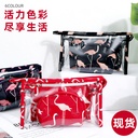 2024 Hot Bird Three-piece Set Waterproof Transparent Storage Bag Set Travel Cosmetic Bag