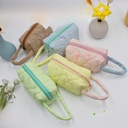 ins cosmetic bag women's large capacity pencil case multi-functional wash portable storage bag candy color simple hand wallet