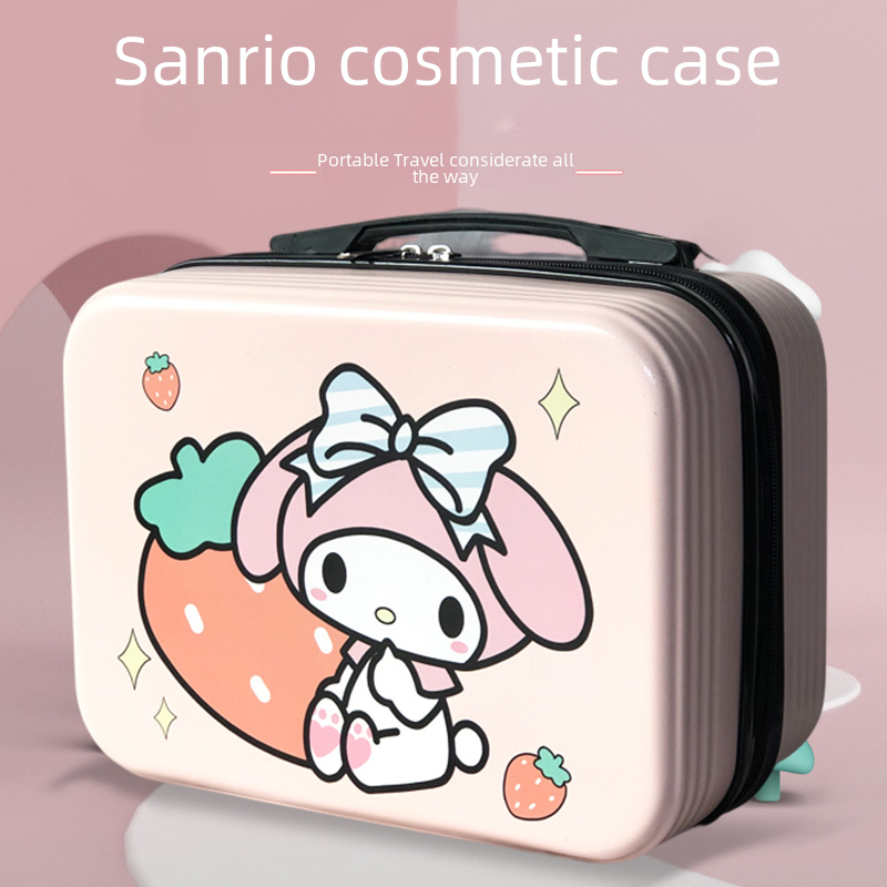 Fashion Portable Cosmetic Case Large Capacity Cute Cartoon Portable Storage Case Sleeve Trolley Small Suitcase
