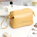 Fashion PU Cosmetic Bag Large Capacity Travel Wash Bag Cosmetic Storage Bag Waterproof Internet Celebrity Cosmetic Bag