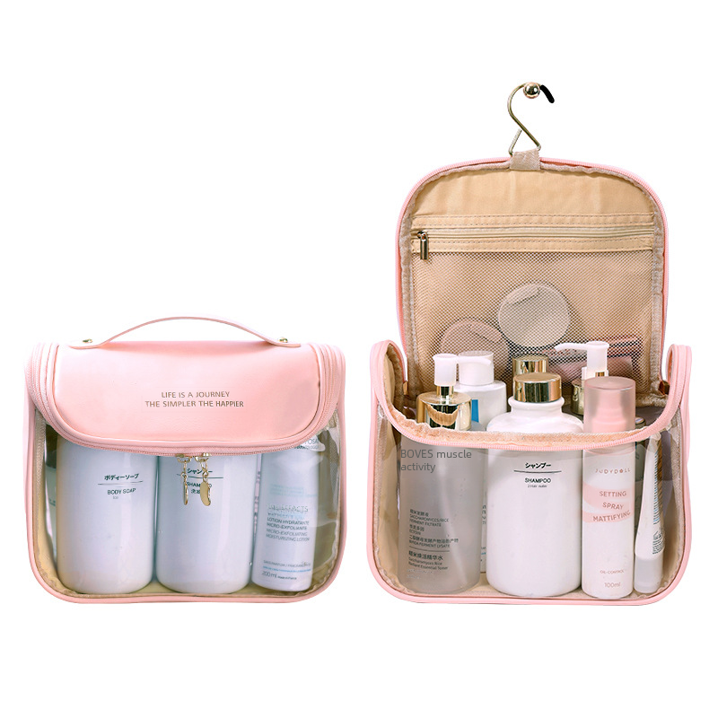 fashion transparent hook wash bag beach waterproof storage bag travel ins style cosmetic bag manufacturers