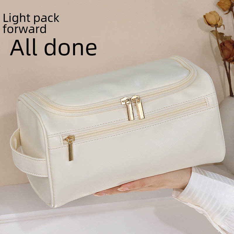 Cosmetic Bag Multi-functional Portable Travel Wash Bag High-grade Large Capacity Pu Leather Waterproof Skin Care Storage Bag
