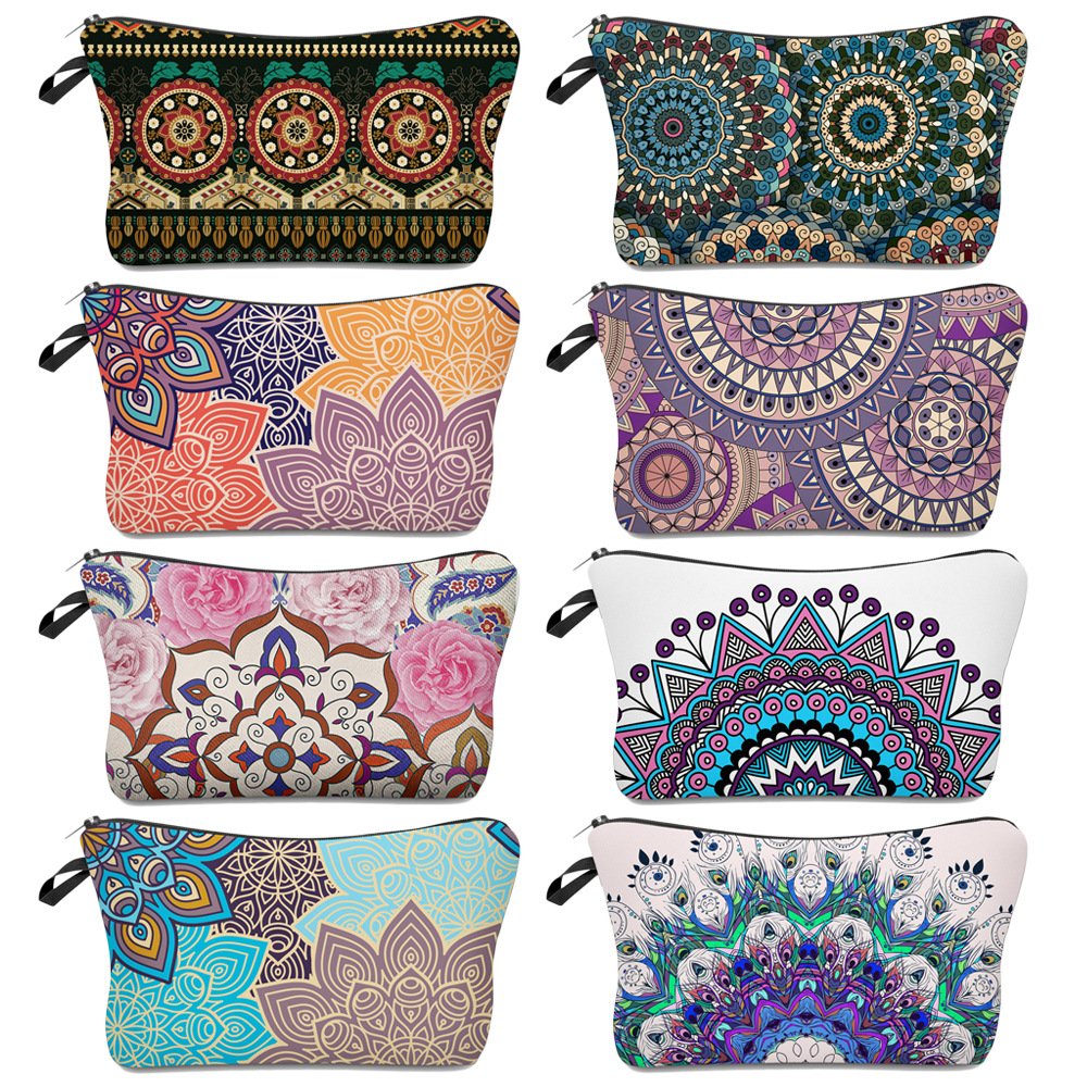 Mandala Cosmetic Bag Multi-functional Women's Dumpling Cosmetic Bag Orderable LOGO Wash Bag