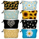 hot-selling sunflower cosmetic bag multi-functional women's dumpling cosmetic bag storage wash bag