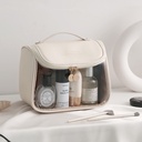 pvc portable cosmetic bag transparent bag high-end travel cosmetics storage bag large capacity hanging wash bag