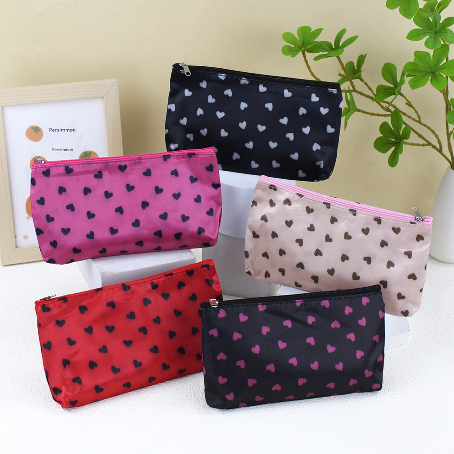 cosmetic bag cute wash bag storage bag women's bag wash hand bag love cosmetic bag wash bag