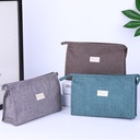 Canvas Fashion Cosmetic Bag Large Capacity Travel Portable Storage Bag Carry-on Waterproof Toiletry Bag Printed logo