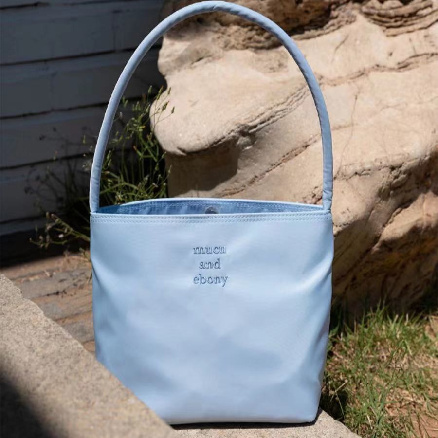 Korean style much and eboy bucket bag women's simple casual versatile handbag nylon armpit