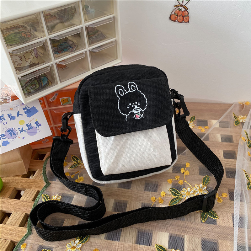 student cute shoulder bag small capacity casual canvas bag small fresh messenger bag daily phone bag