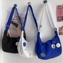 Japanese Harajuku Large Capacity Crossbody Bag Women's Casual Women's Bag Student Class Messenger Bag Retro Nylon Cloth Bag