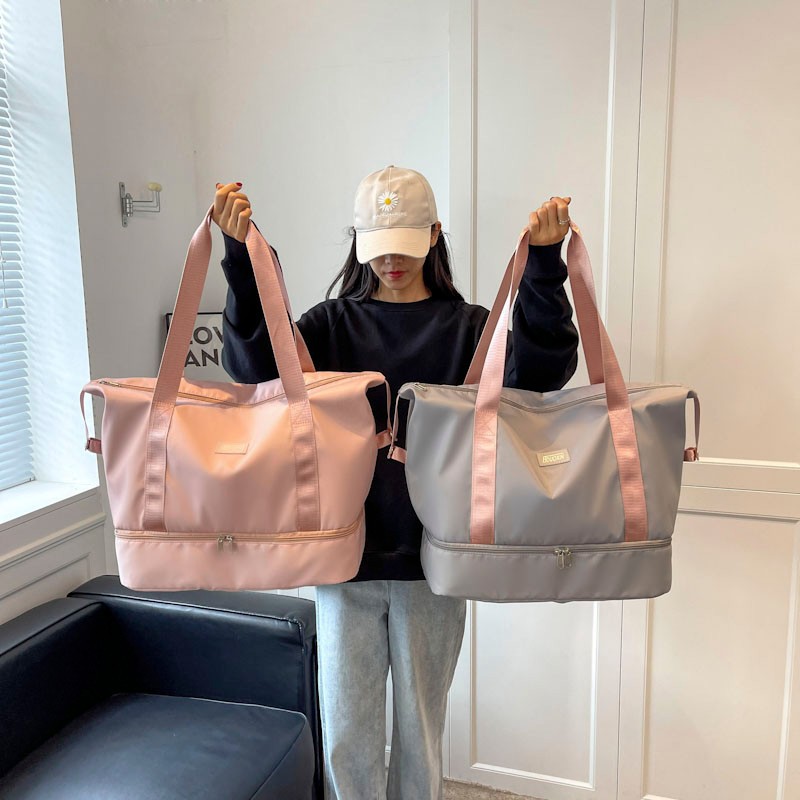 Travel Bag Short Distance Lightweight Handbag Sleeable Trolley Case Student Large Capacity Luggage Bag Storage Gym Bag