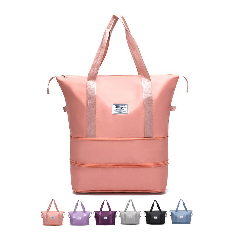 double-layer extended portable bag yet single shoulder anti-splashing yoga fitness bag short-distance travel storage bag