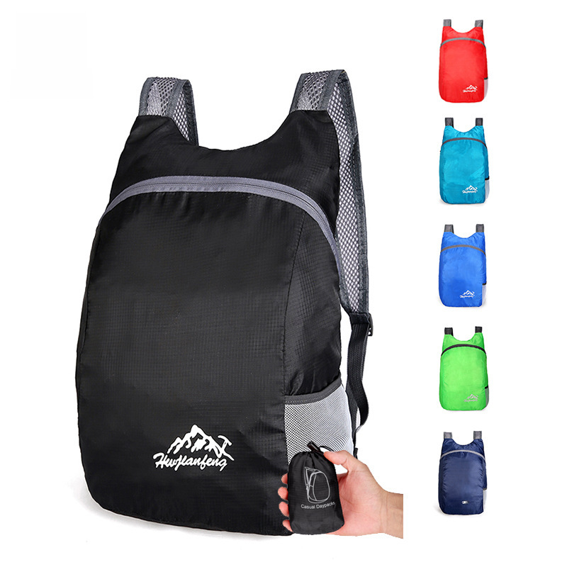 Men's and Women's Outdoor Folding Backpack Waterproof Ultra-light Portable Travel Backpack Hiking Ultra-thin Sport Backpack