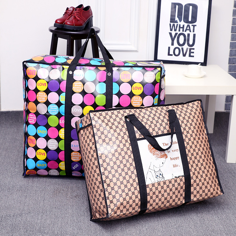 Factory moving bag Oxford cloth bag large capacity waterproof luggage bag cartoon snakeskin woven packing bag