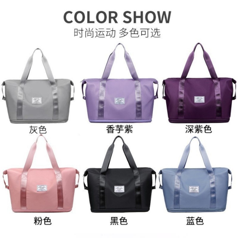 Waterproof Oxford cloth travel bag large capacity portable Oxford cloth luggage bag dry and wet separation sports manufacturers